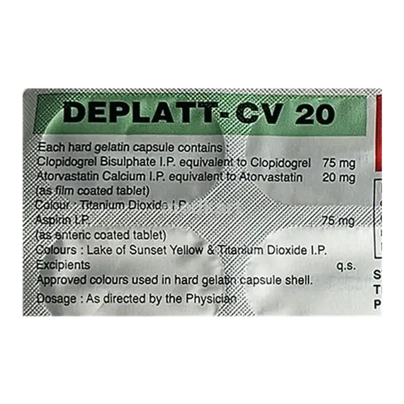 deplatt cv 20 capsule 15's